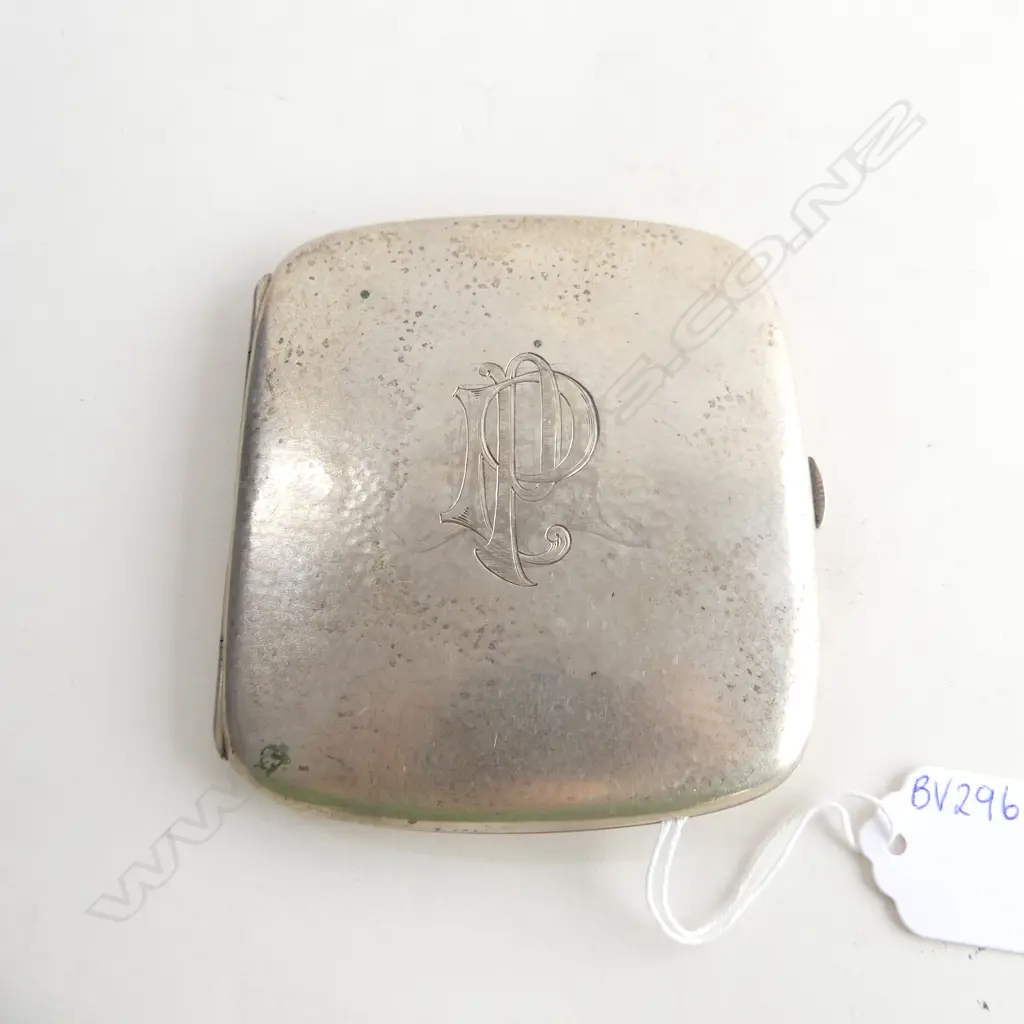 800 SILVER CIGARETTE CASE (ENGRAVED INITIALS) 104.93GMS Image 1++