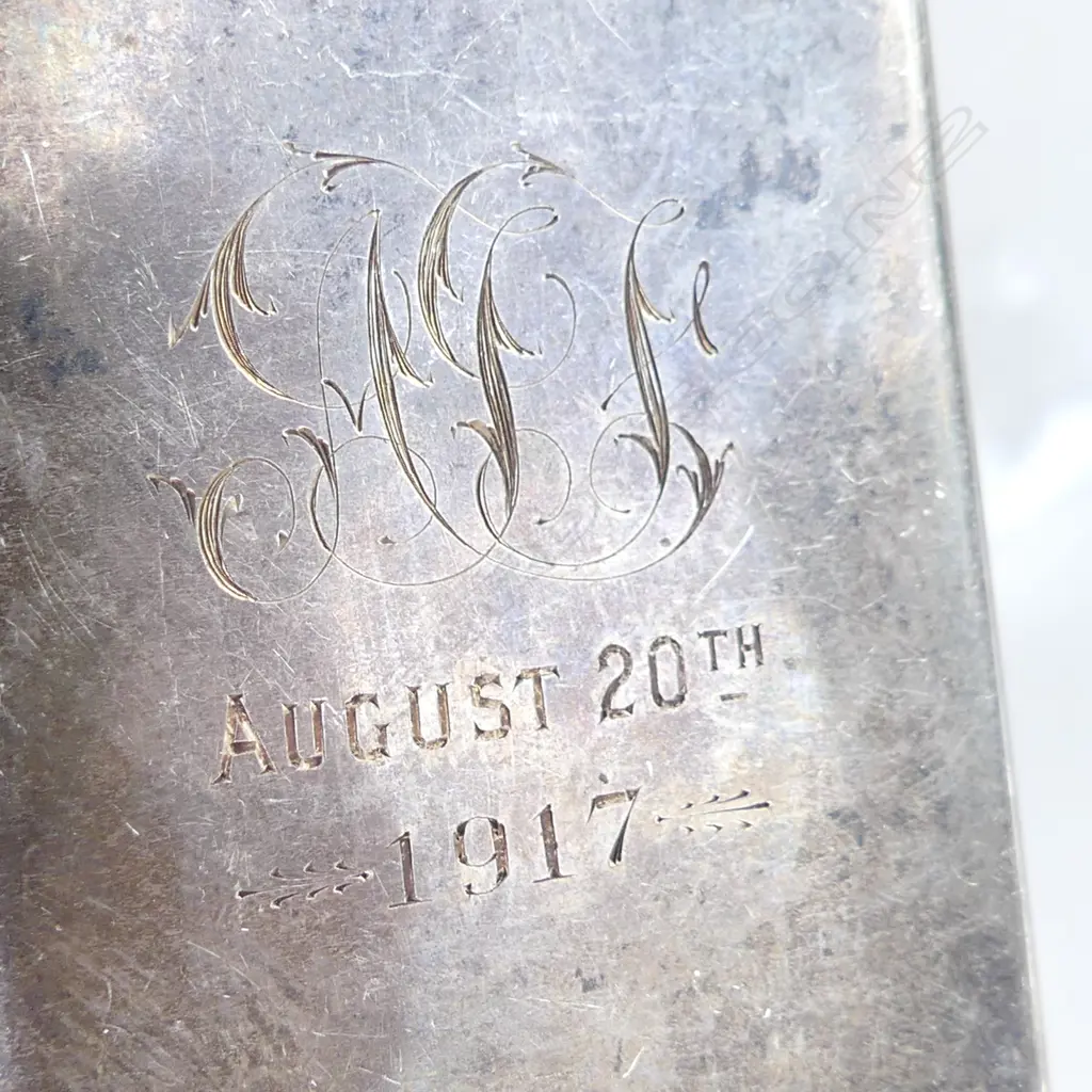 1916 SILVER PLAIN CARD CASE. CHESTER. 85 x 59mm Image 1++