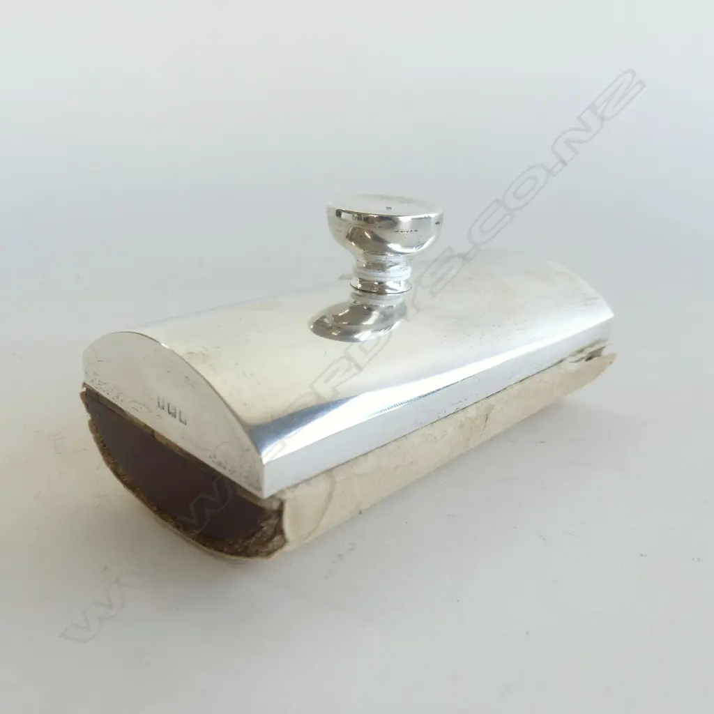 SILVER BACKED DESK BLOTTER BIRMINGHAM 1918 L.115mm Image 1++