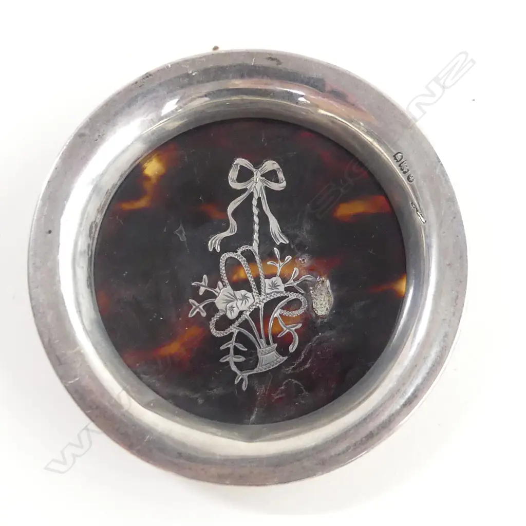 S/S & TORTOISESHELL PIN DISH 18760 small fault Image 1++