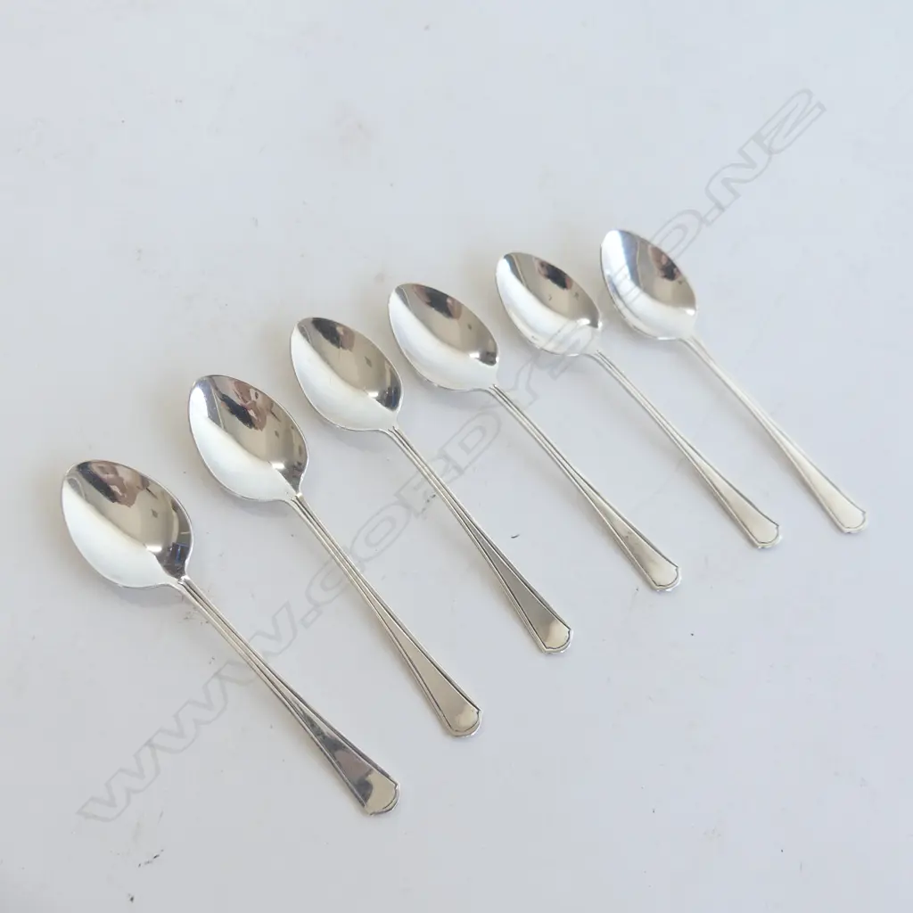 SET OF 6 STG SILVER TEASPOONS 90 GRAMS Image 1++