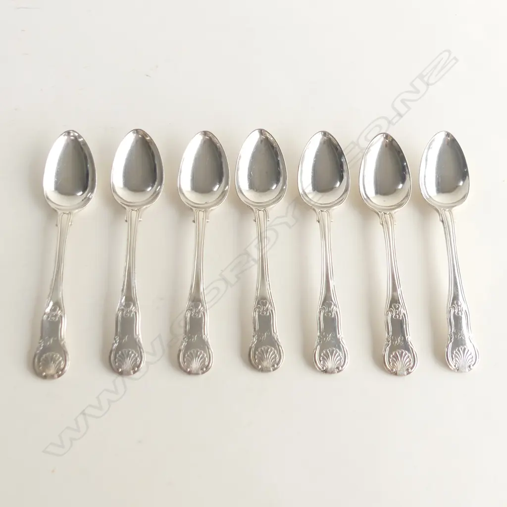 SET 7 STG SILVER TEASPOONS, 240GMS  Image 1++