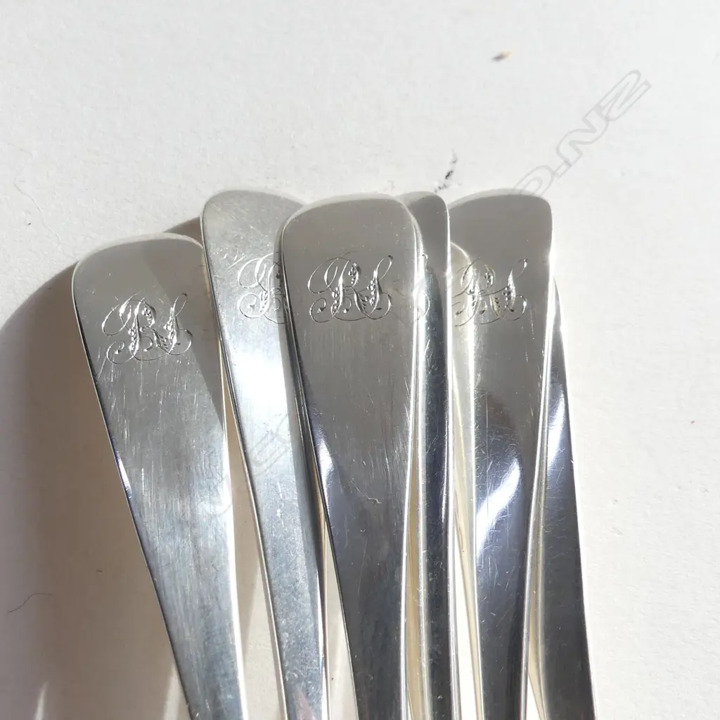 SET 6 VICT. SILVER TEASPOONS LONDON 1888. 88.8gms Image 1++