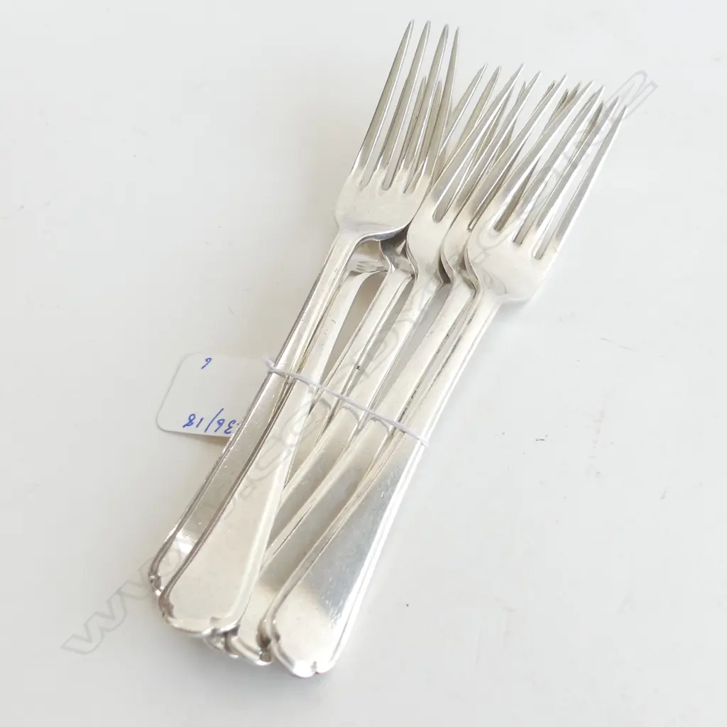 6 STG SILVER DESSERT FORKS 313 GRAMS Image 1++