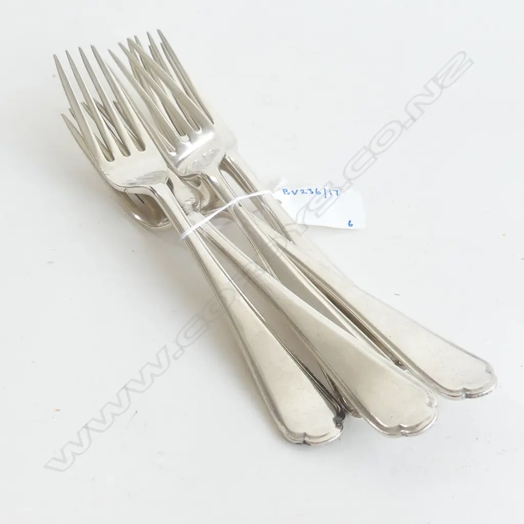 6 STG SILVER DINNER FORKS 403 GRAMS Image 1++