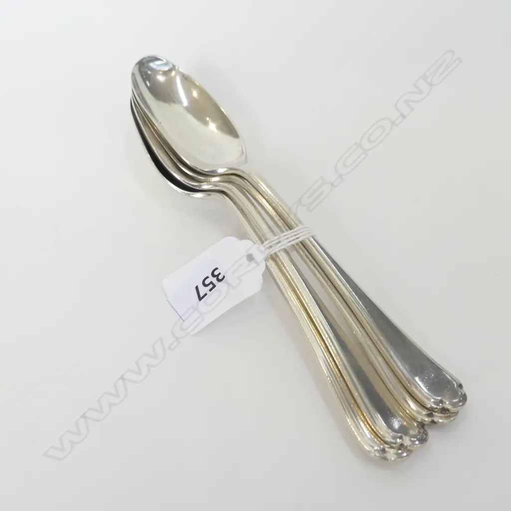 4 STG SILVER DESSERT SPOONS 202 GRAMS Image 1++
