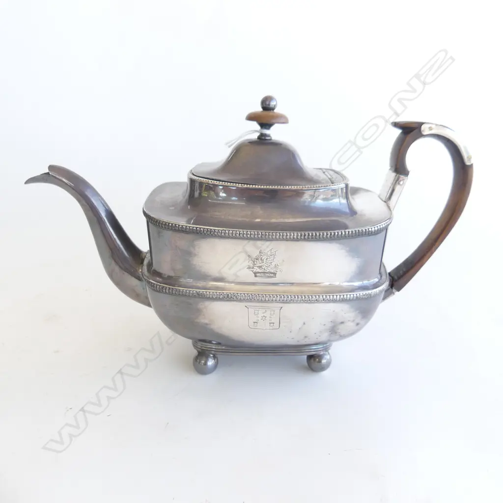 EARLY 19thC / LATE GEORGE III OLD SHEFFIELD PLATE TEA POT W.280mm Image 1++