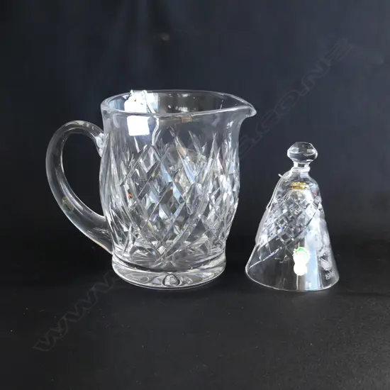 WATERFORD  CRYSTAL JUG H.157mm + WATERFORD BOXED BELL 1986