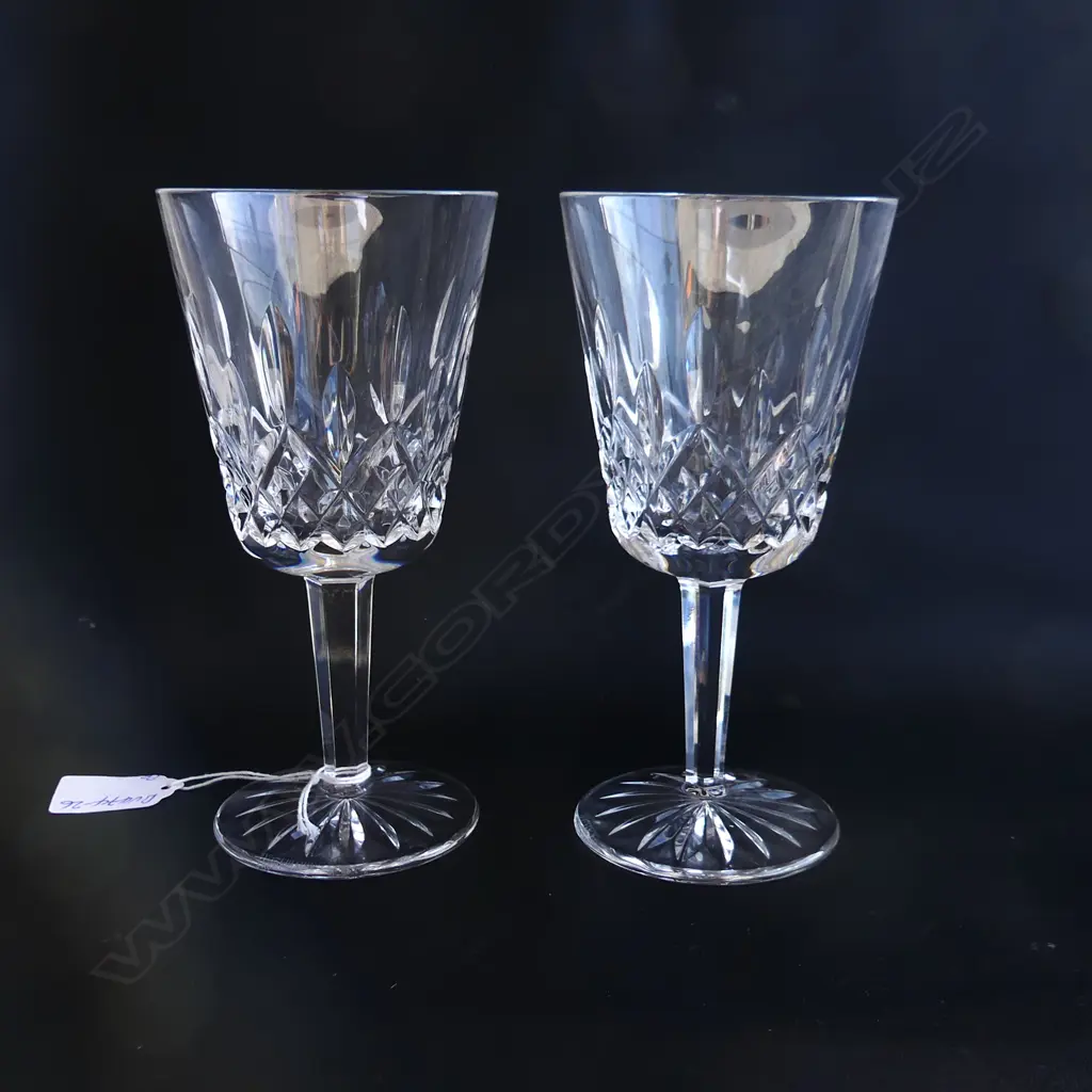 PR WATERFORD LISMORE CRYSTAL LGE RED WINE GLASSES H.175mm Image 1++