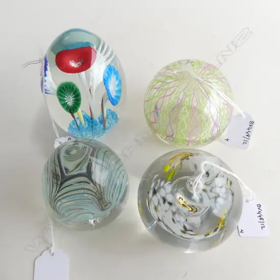 4 LARGE UNMARKED PAPER WEIGHTS