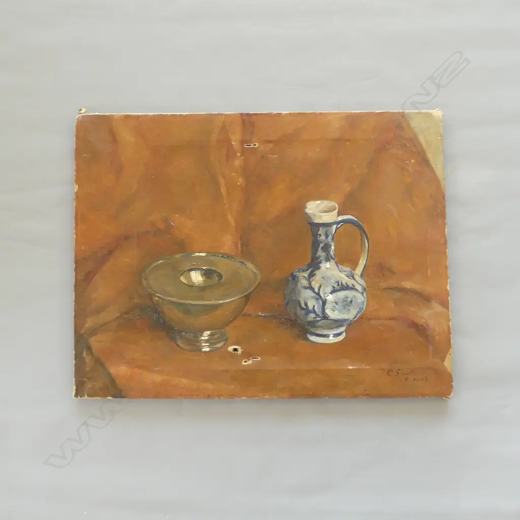 C. SMITH STILL LIFE OIL SIGNED & DATED 1907 AF 450x590mm Image 1++