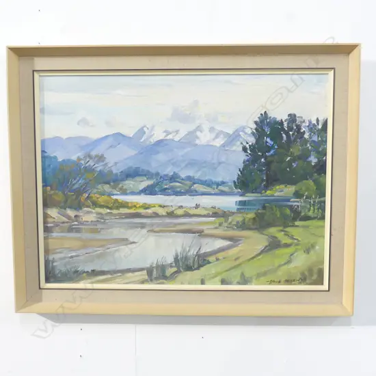 OLIVE BEKEN (NZ 1897-1982) 'MT ARTHUR FROM RABBIT NELSON' OIL 430x585mm