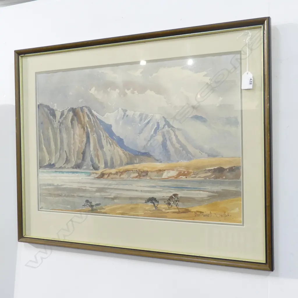 BIRTCHNELL DELPH. SOUTH ISLAND HIGH COUNTRY. W/C . SIGNED . H.370mm H.530mm Image 1++