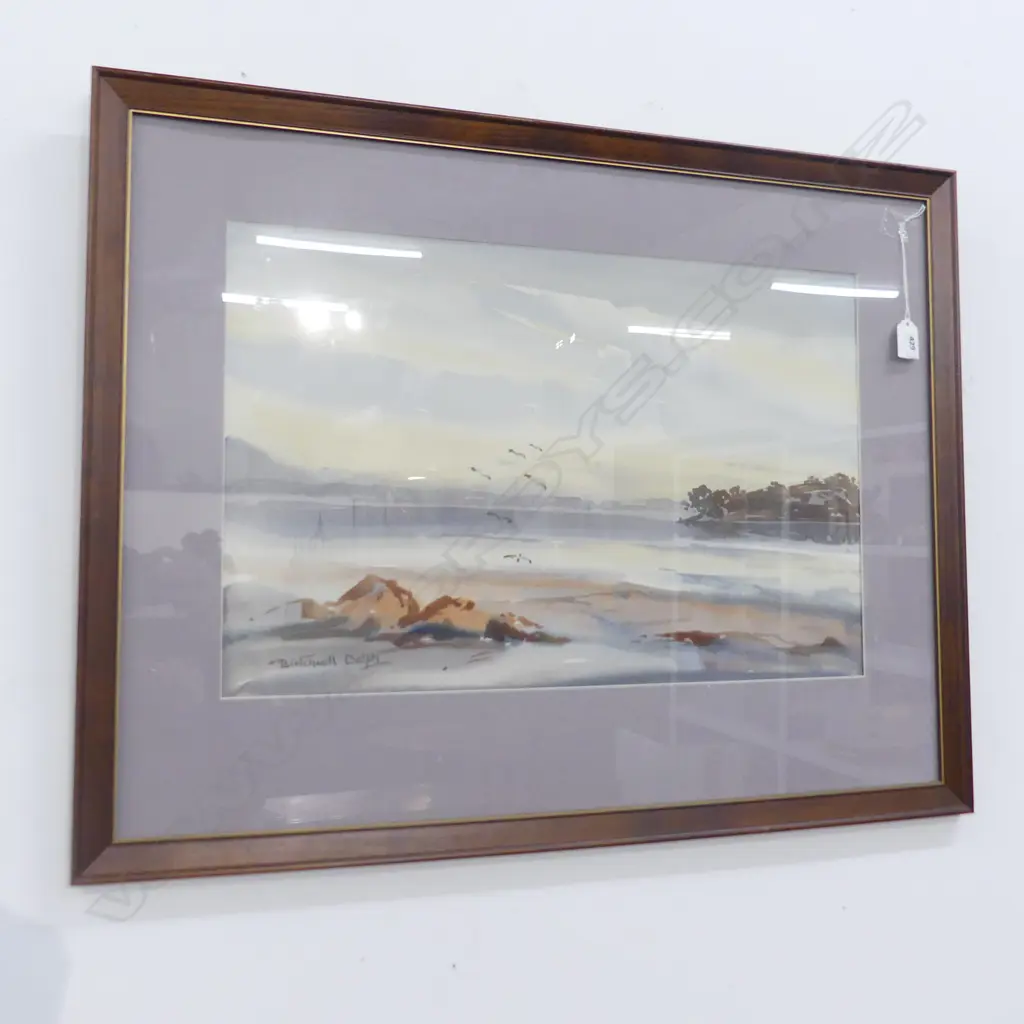 BIRTCHNELL DELPH. COROMANDEL SEASCAPE .W/C. H. 370mm W.540mm . SIGNED Image 1++