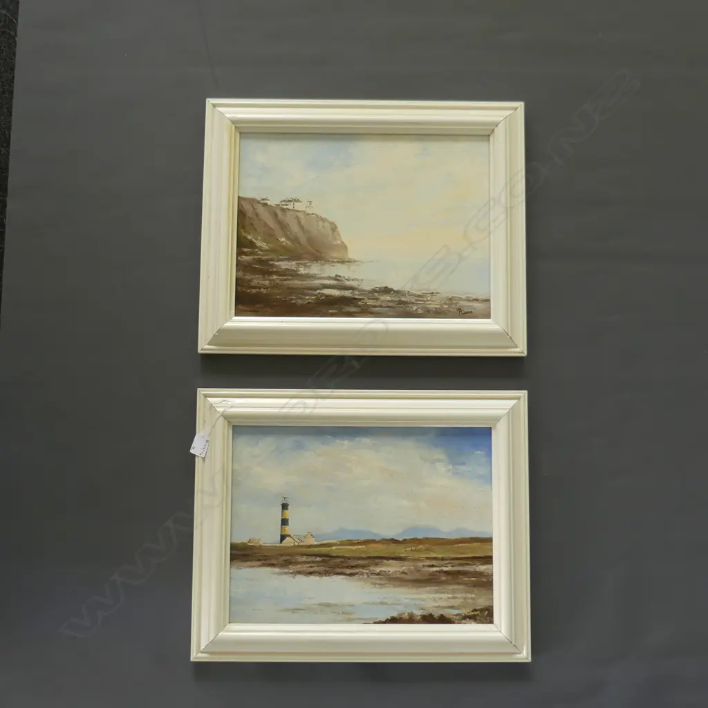 PR FRAMED OILS LIGHTHOUSES NORTH SCOTLAND SIGNED P COUSER  400MM BY 500 Image 1++