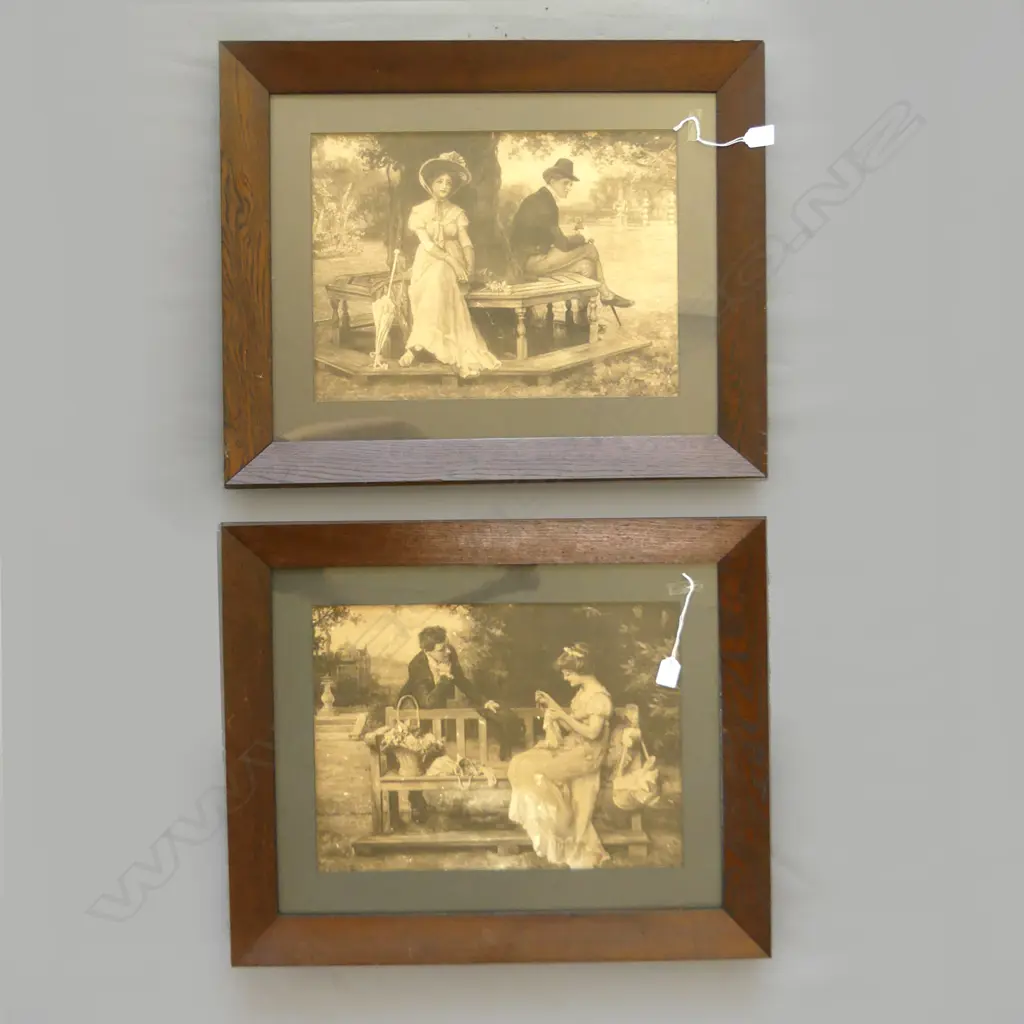 PR OAK FRAMED VINTAGE B&W PRINTS  470 X 340MM Image 1++