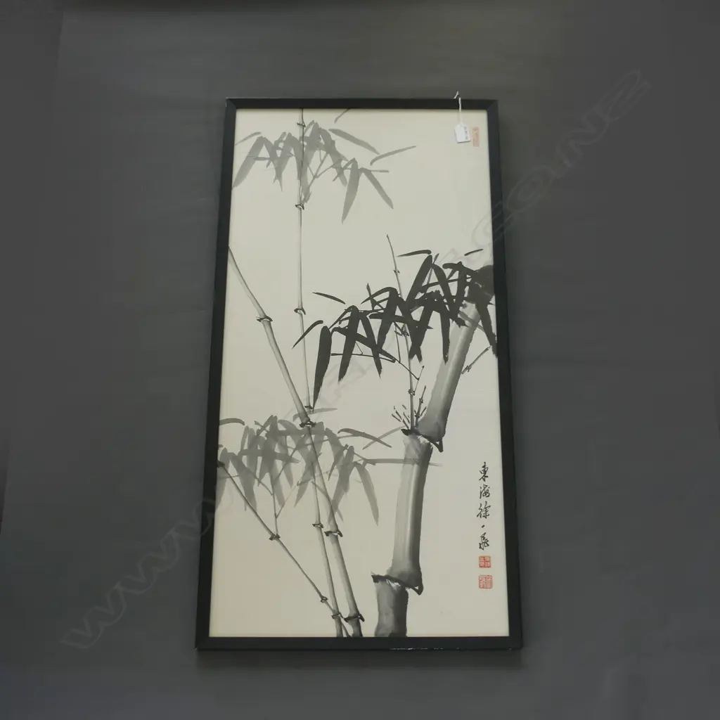TRADITIONAL JAPANESE BRUSH PAINTING OF BAMBOO 955 x 500mm Image 1++
