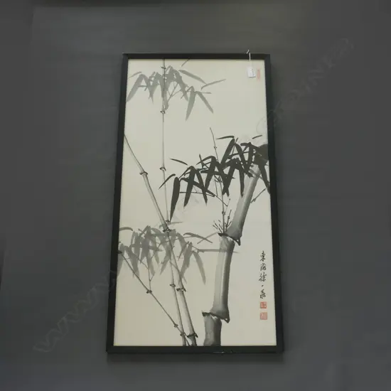 TRADITIONAL JAPANESE BRUSH PAINTING OF BAMBOO 955 x 500mm
