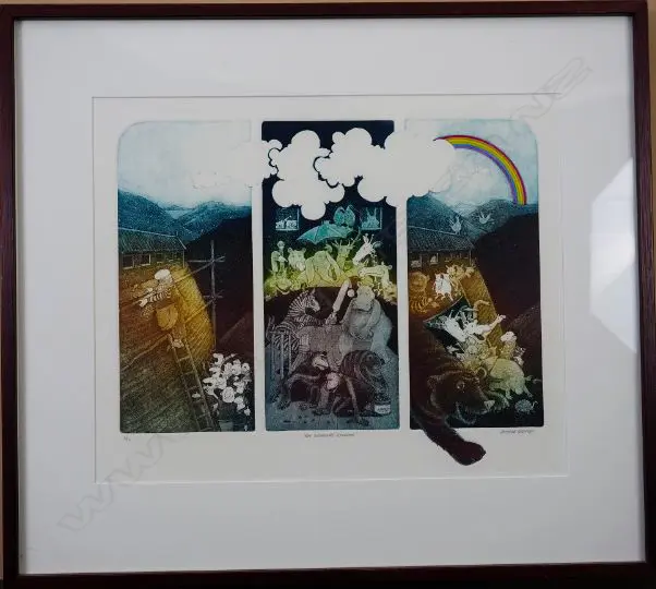 BISHOP, Merle (NZ), The Original Rainbow, Screenprint 2/50, signed, 360mm x 440mm Image 1++