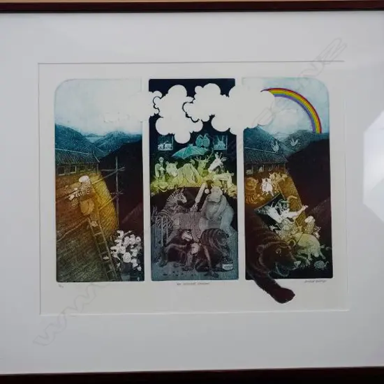 BISHOP, Merle (NZ), The Original Rainbow, Screenprint 2/50, signed, 360mm x 440mm