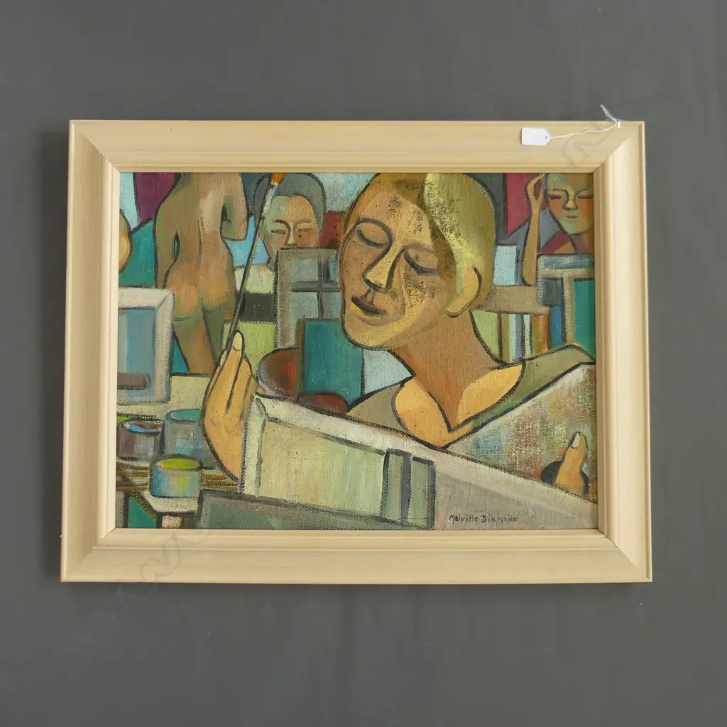 FRAMED OIL BY MELVILLE DIAMOND CALLED LIVE CLASS 740 BY 580MM Image 1++