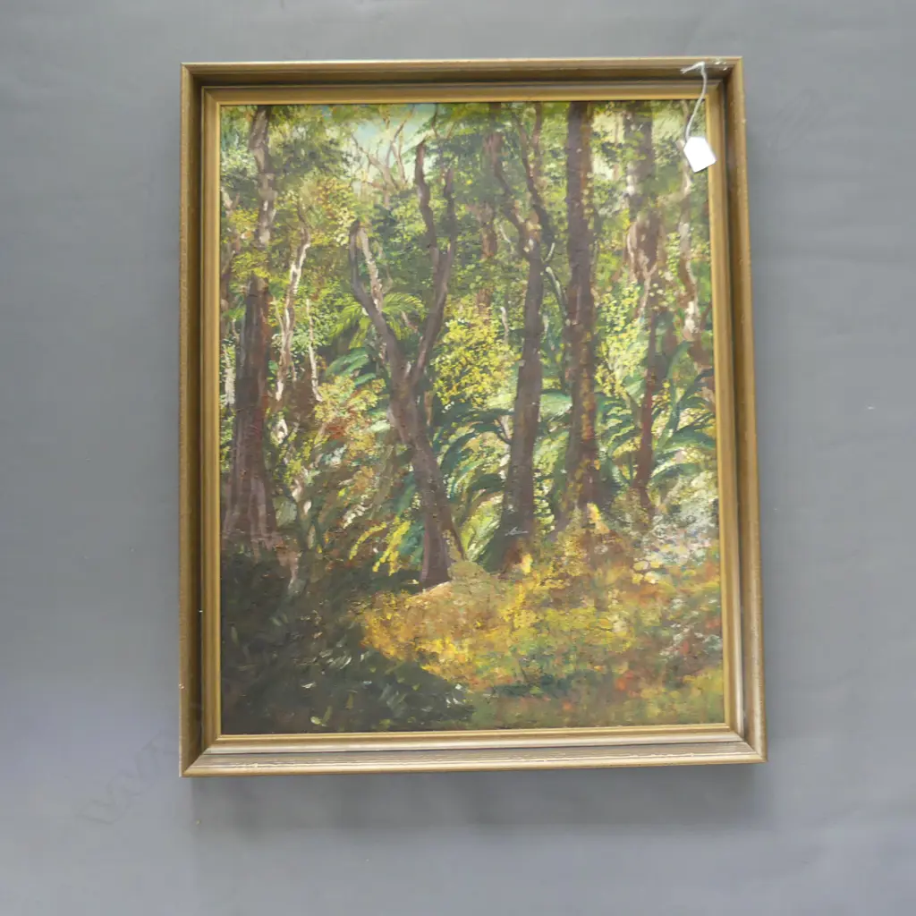 LARGE OIL ON BOARD BUSH SCENE 750 BY 600MM Image 1++