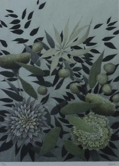KIPNISS, Robert (US 1931-), Flowers, Ltd Ed Screen-print 31/50, signed, 400mm x 320mm Image 1++