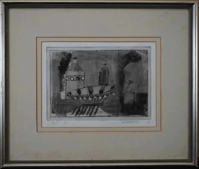 HUMPHREYS, Ian (UK 1956-), Still Life, Etching, Artist's Proof 1/1, signed & dated 1986, 240mm x 310mm Image 1++