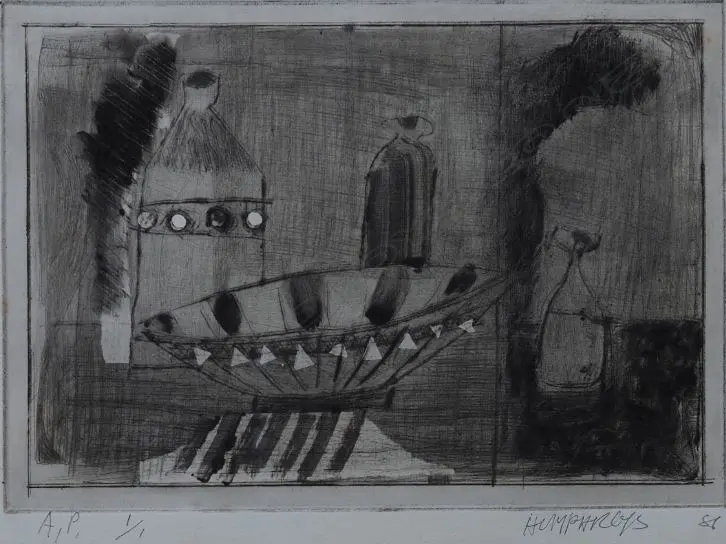 HUMPHREYS, Ian (UK 1956-), Still Life, Etching, Artist's Proof 1/1, signed & dated 1986, 240mm x 310mm Image 1++