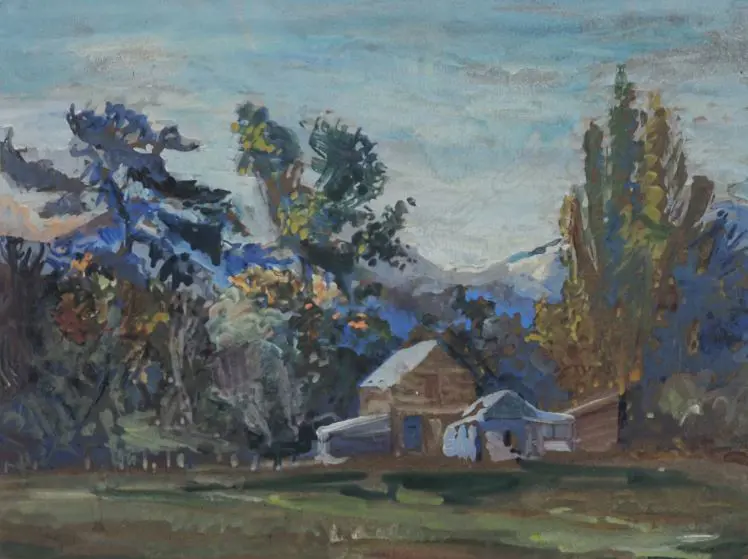 STILL, Mabel (NZ 1872-1956), Wellington Rural Scene, W/C, signed, 220mm x 28.50mm Image 1++
