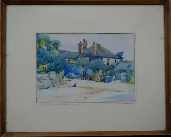 HEWITT, Averill (NZ), Treverne  Farm, W/C, signed  & dated 1932, 210mm x 300mm Image 1++