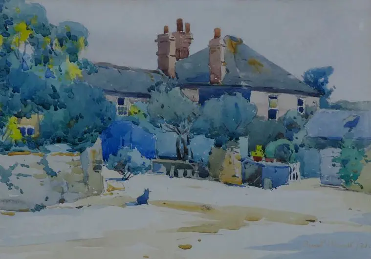 HEWITT, Averill (NZ), Treverne  Farm, W/C, signed  & dated 1932, 210mm x 300mm Image 1++