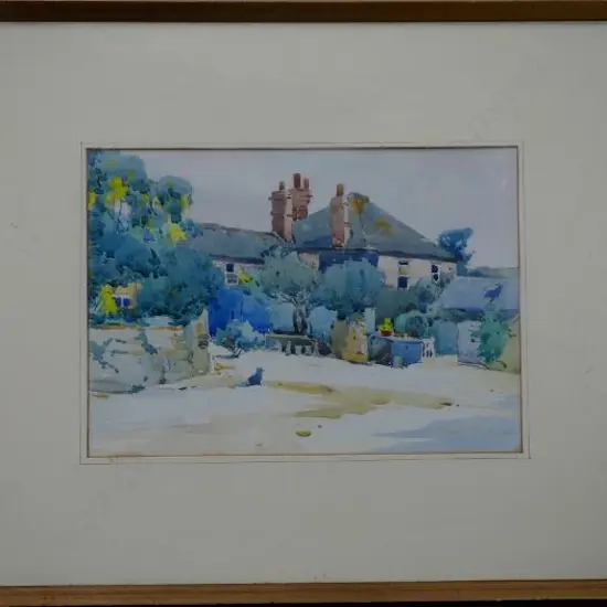 HEWITT, Averill (NZ), Treverne  Farm, W/C, signed  & dated 1932, 210mm x 300mm