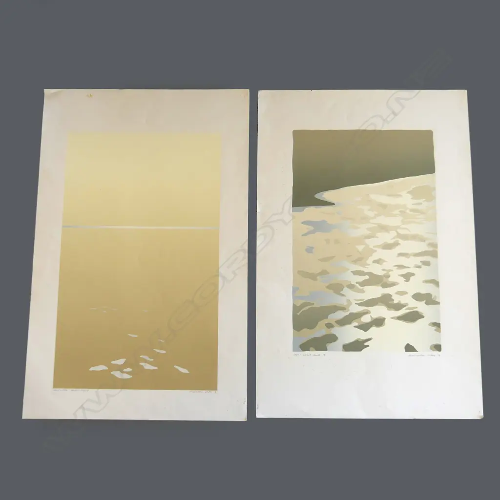 2 MALCOLM WARR PRINTS; COAST SUITE V 17/50 660x425mm + HORIZON (DESIGN PROOF) Image 1++
