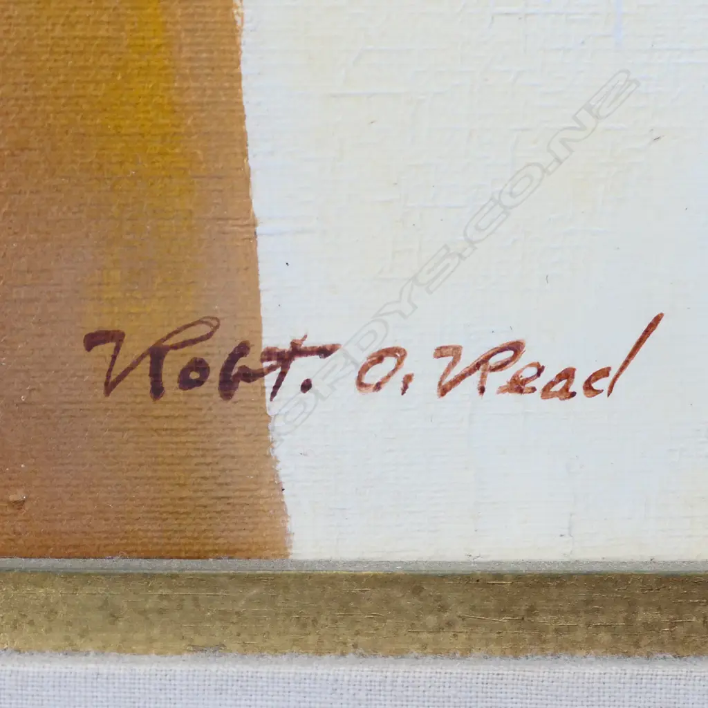 ROBERT O. READ, LG ABSTRACT OIL, ACRYLIC ON OIL, SIGNED, FRAMED, 1400 x 1350mm Image 1++