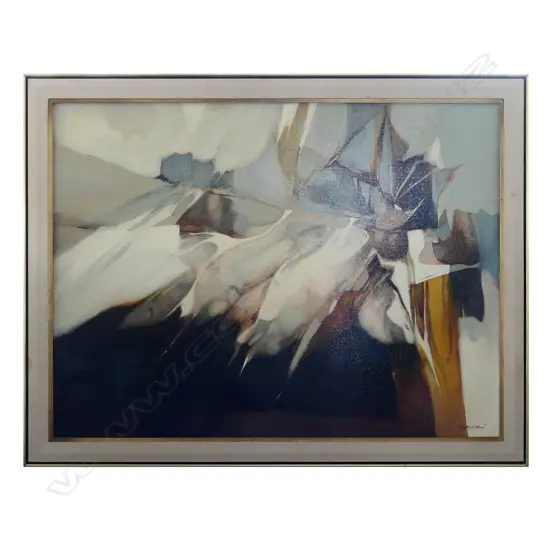 ROBERT O. READ, LG ABSTRACT OIL, ACRYLIC ON OIL, SIGNED, FRAMED, 1400 x 1350mm