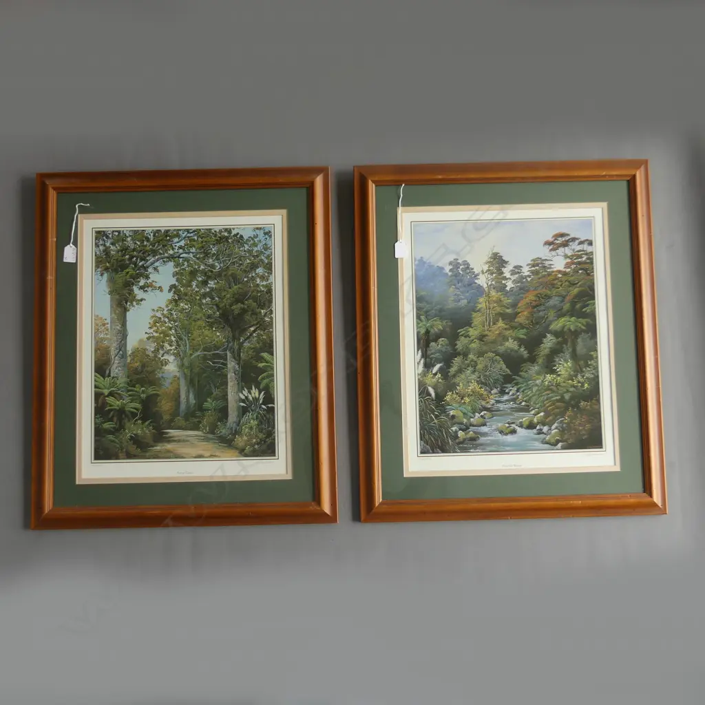 PR J. BLACKBURN SIGNED PRINTS ED. OF 600; 'PEACEFUL WATERS' & 'FOREST GIANTS' 460x360mm Image 1++