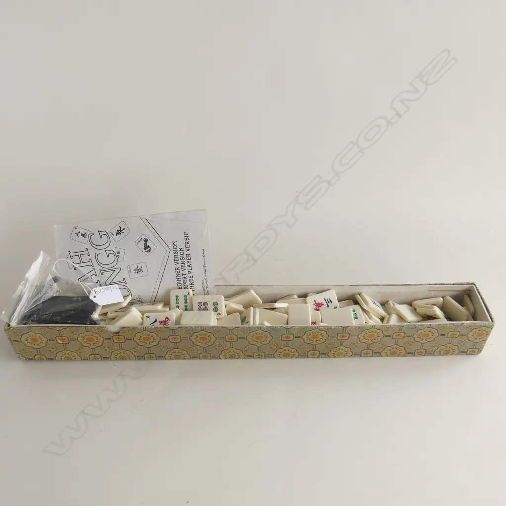 MAH JONG SET IN LONG CARDBOARD BOX L.540mm Image 1++