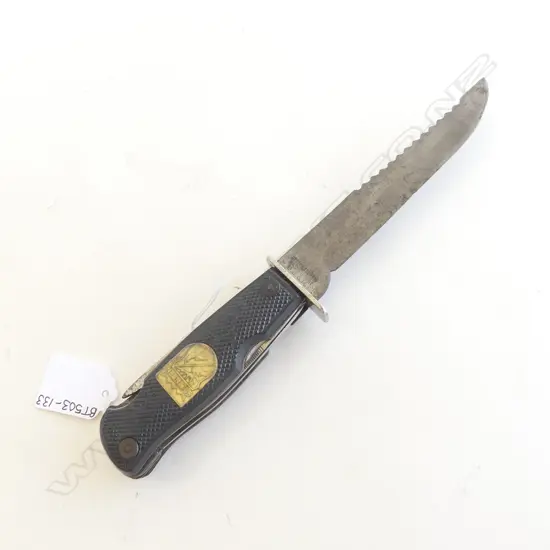 GERMAN COMBINATION KNIFE, INCL 4 ATTACHMENTS, SOLINGEN L. 230MM