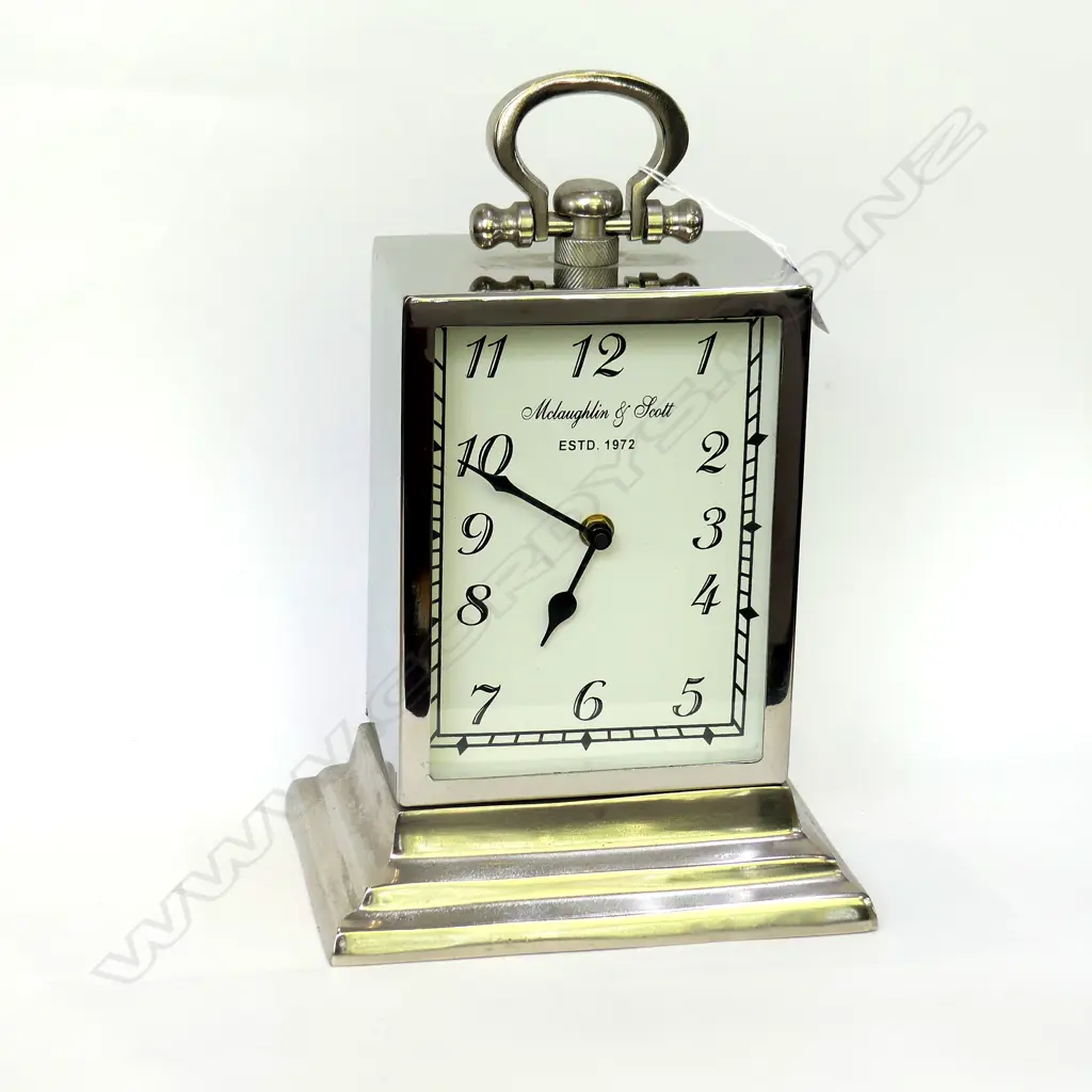 VINTAGE STYLE BATTERY CLOCK 'MCLAUGHLIN & SCOTT' H.330mm Image 1++