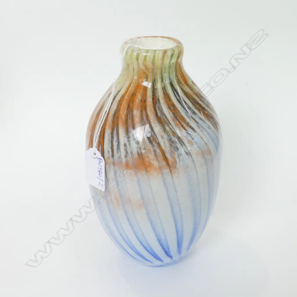 SIGNED ART GLASS VASE H.215mm Image 1++