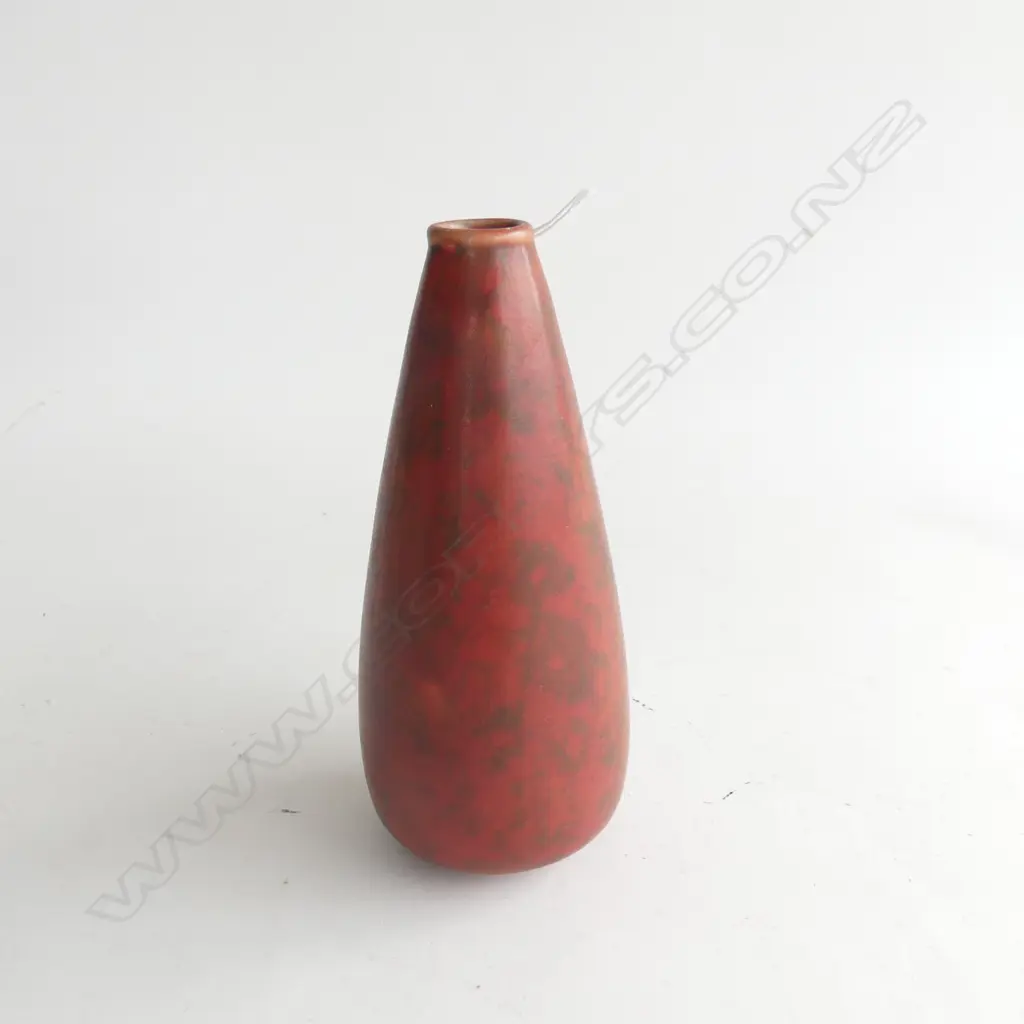 MINTON ASTRA WARE VASE - RED MOTTLED EFFECT, C1920'S  H.160mm Image 1++