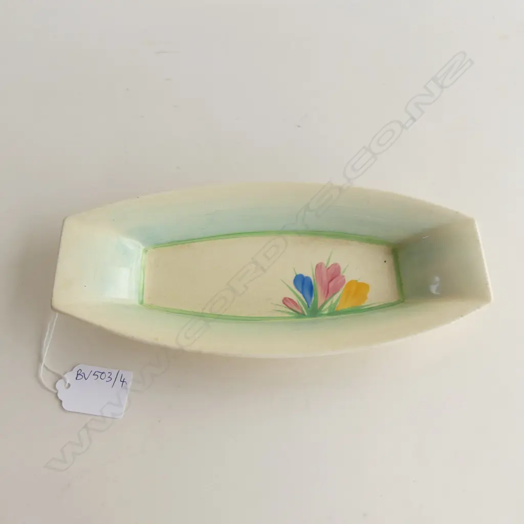CLARICE CLIFF HONEYGLAZE CROCUS TRAY 230x100mm Image 1++