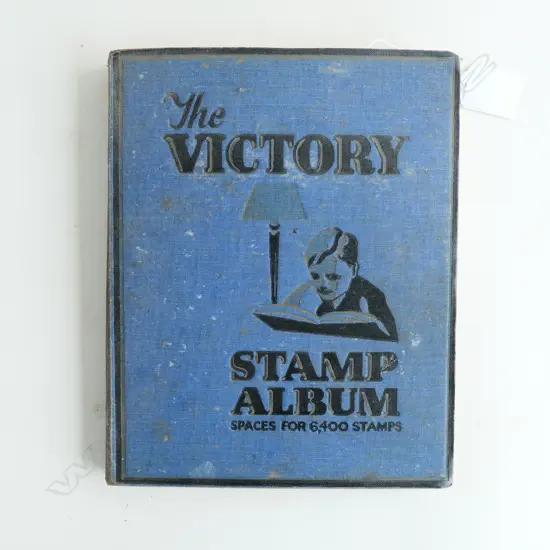 VINTAGE WORLD STAMP ALBUM OVER 30 VICT SIDEFACE QUEENS COMMENWEALTH COPUNTRYS
