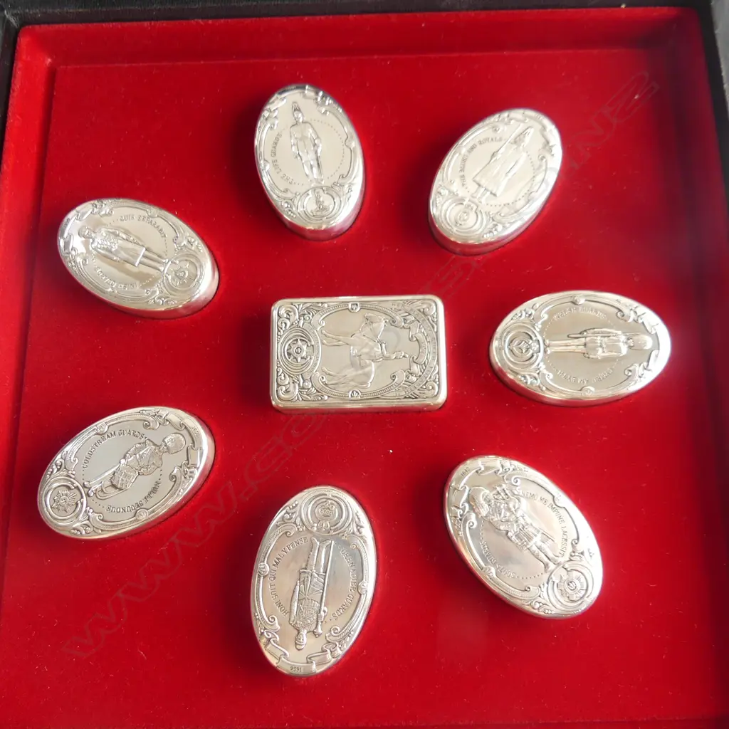 CASED SET 8 S/S THE GUARDS REDGIMENTS BOXES 19789  Image 1++