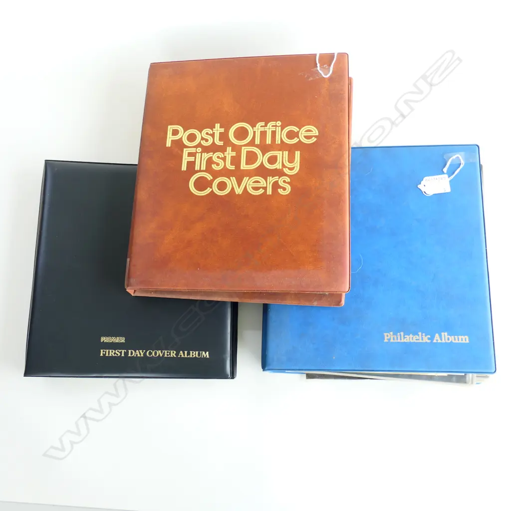 3 STAMP ALBUMS FIRST DAY COVERS Image 1++