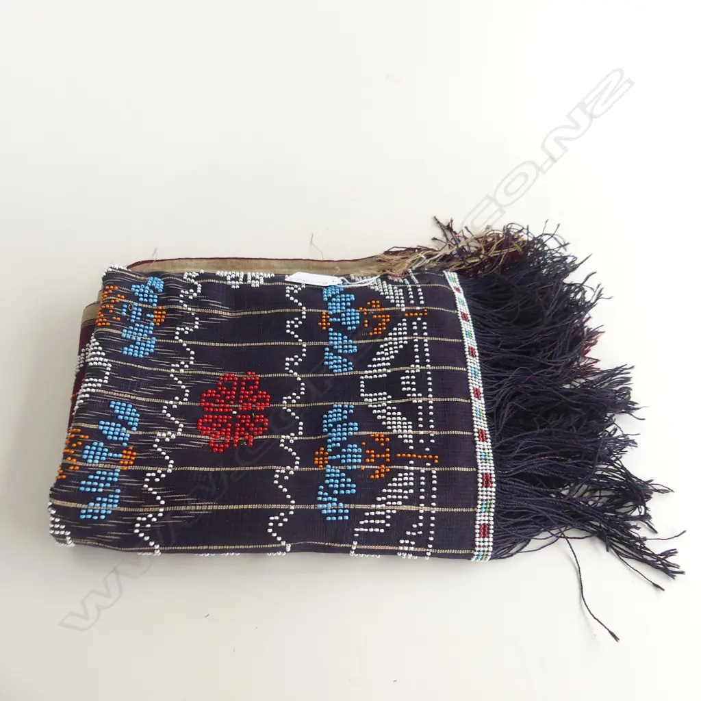 BEADED ETHNIC FABRIC PANEL 2000x730mm Image 1++