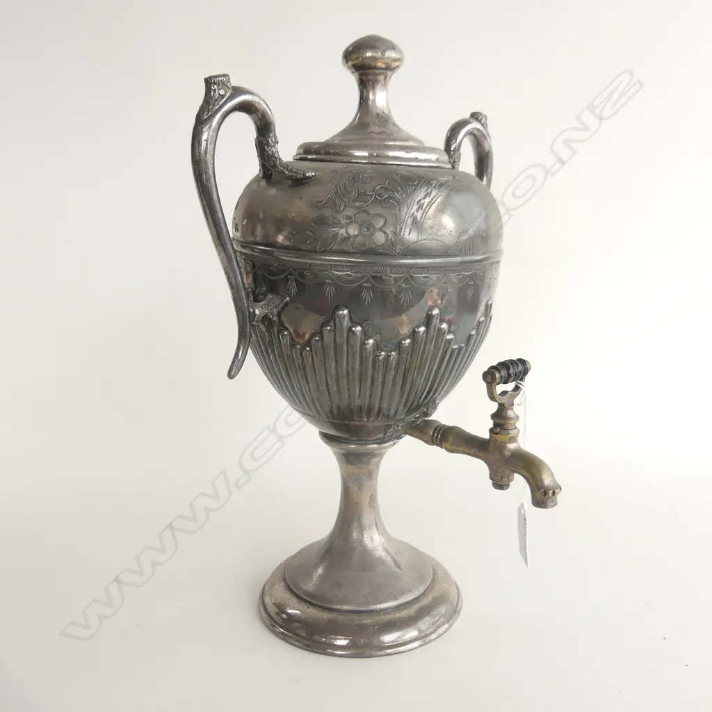 ANTIQUE SILVER PLATE SAMOVAR H.360mm Image 1++