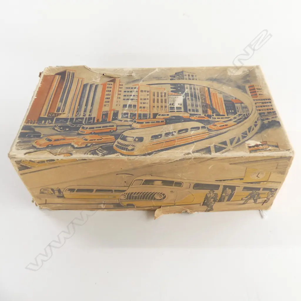BOXED TIN TOY  MONO RAIL N274 MARKE TOY 2 CARS 20940 Image 1++