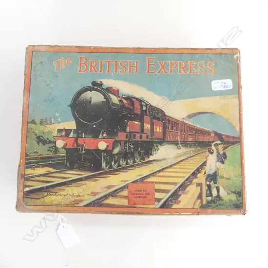 BOXED TIN TOY TRAIN SET THE BRITISH EXPRESS   L270 MM AK19885